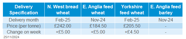 Delivered cereals 25 11 202472